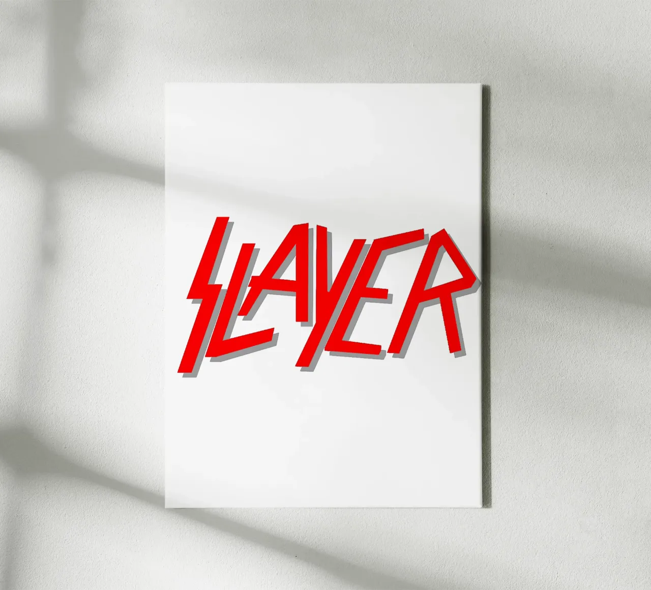 Slayer Metalcore Rosso tela con Cornice a cassetta da DuncanBennett shop