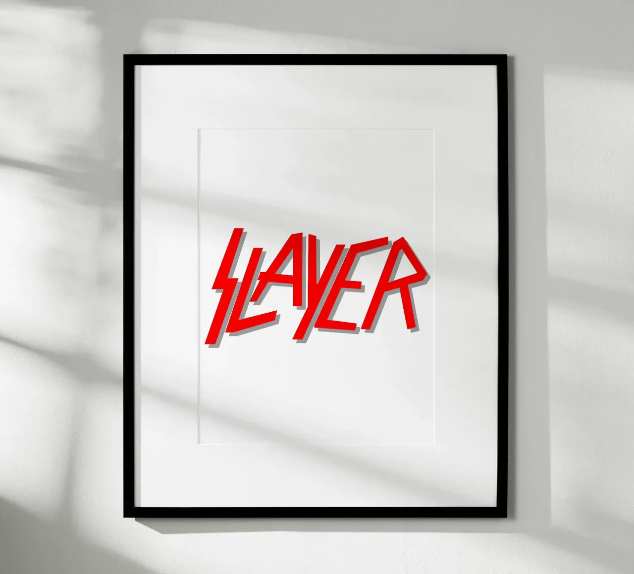 Slayer Metalcore Rood poster met kunststof frame van DuncanBennett shop