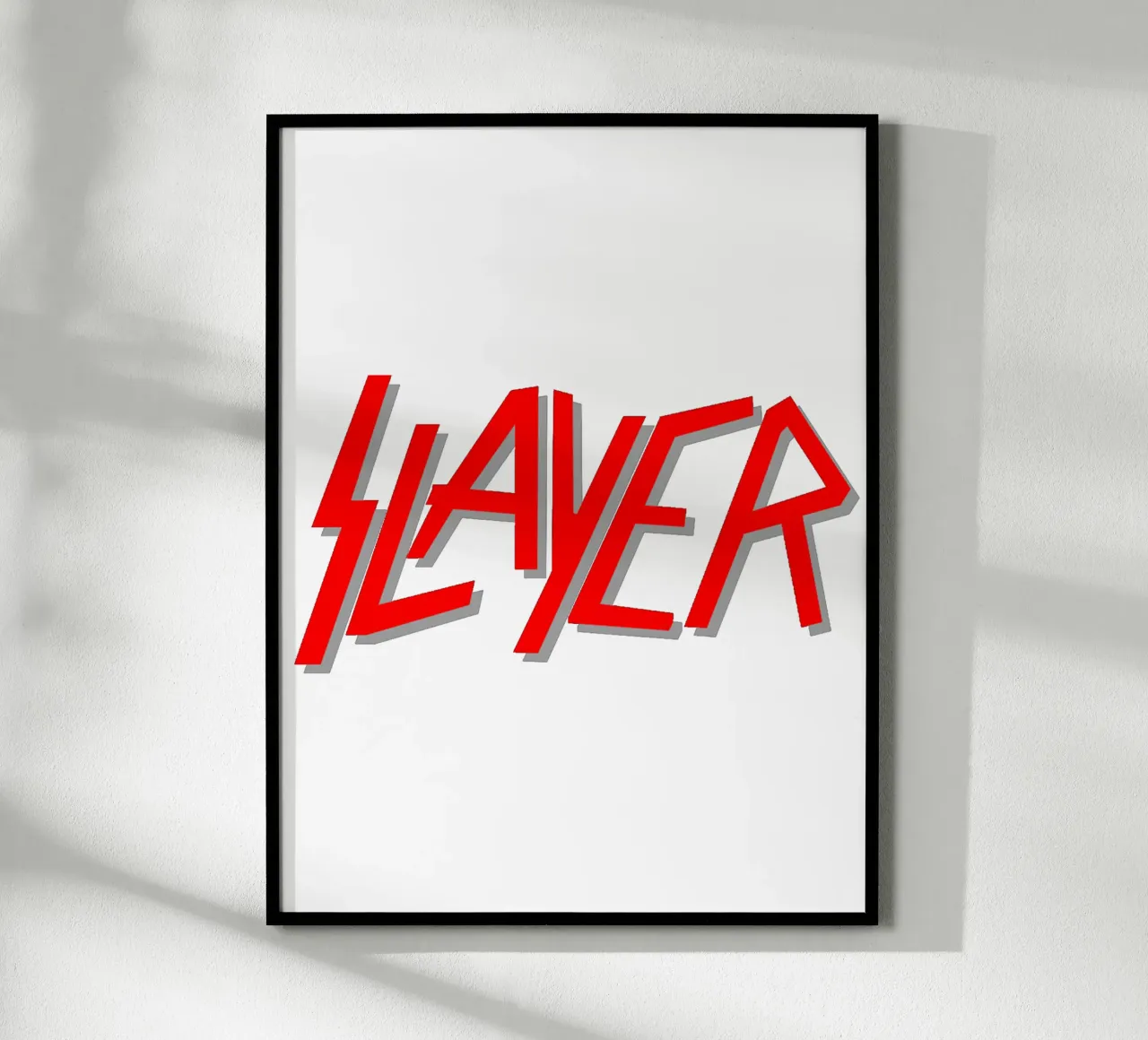 Slayer Metalcore Rood poster met kunststof frame van DuncanBennett shop