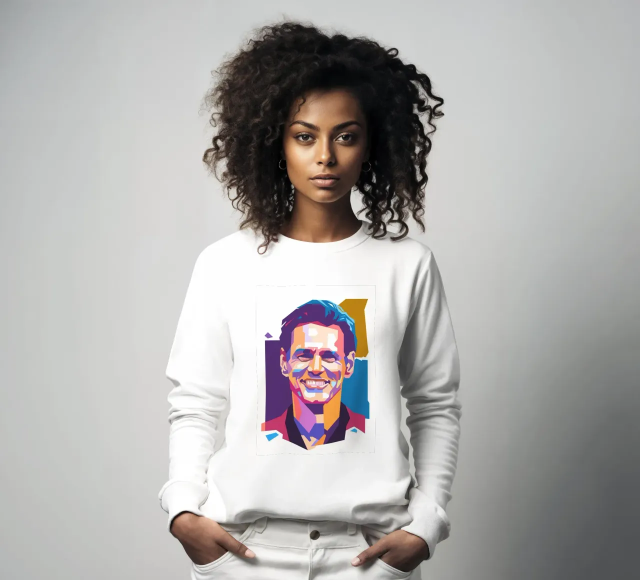 Ritratto pop art di Jim Carrey felpa da Hantamrata