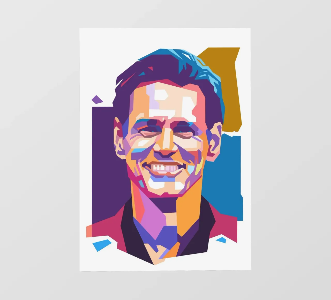 Ritratto pop art di Jim Carrey pellicola backlit da Hantamrata