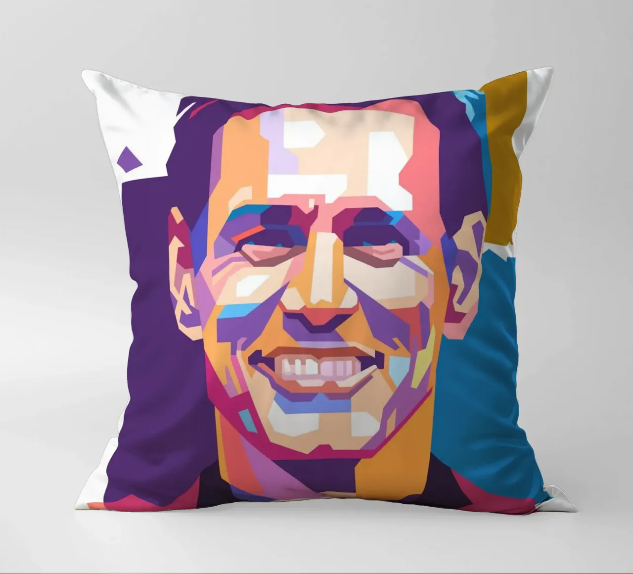 Ritratto pop art di Jim Carrey cuscino da Hantamrata