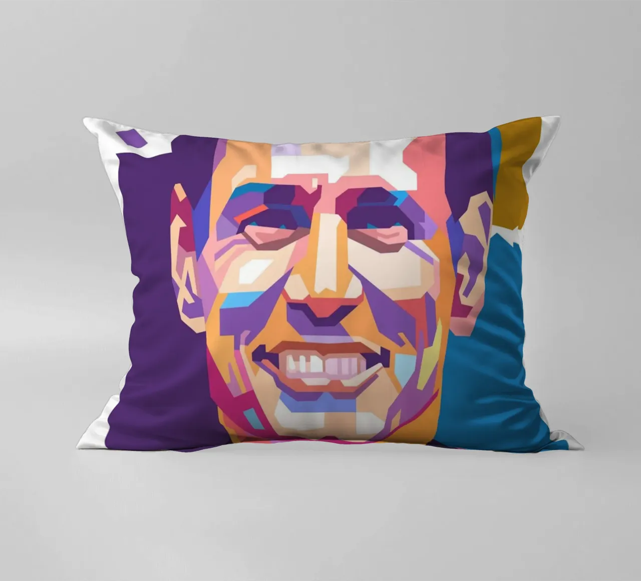 Ritratto pop art di Jim Carrey cuscino da Hantamrata