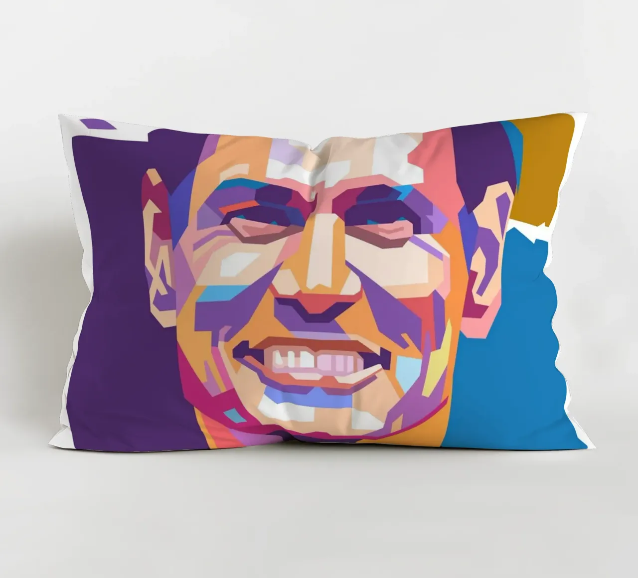 Ritratto pop art di Jim Carrey cuscino da Hantamrata
