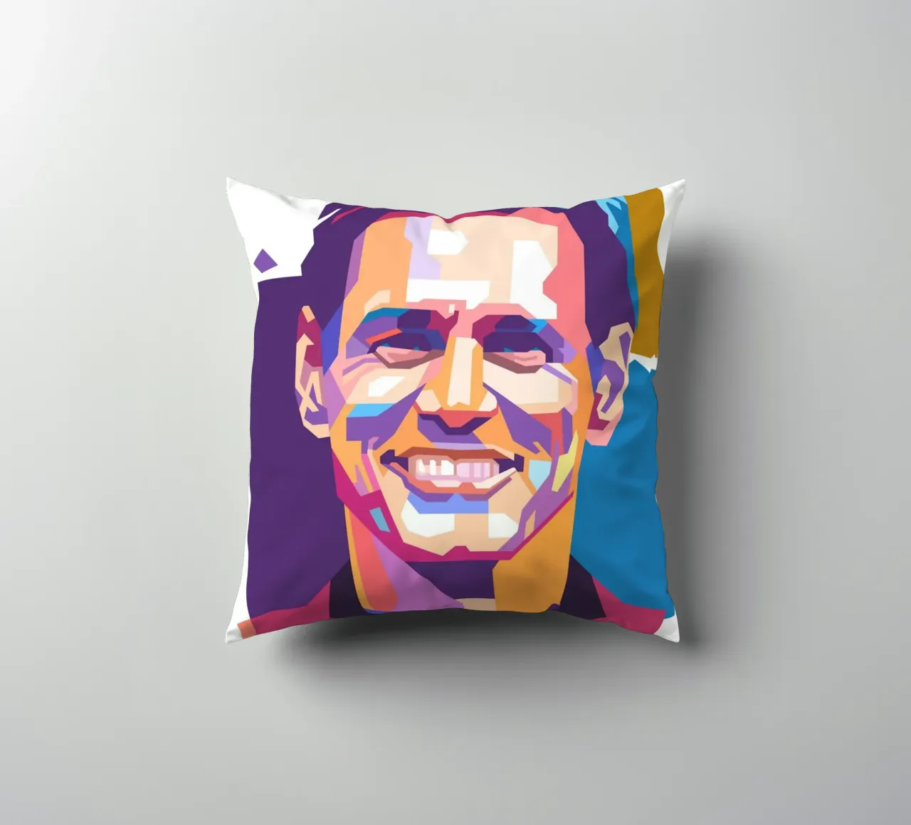 Ritratto pop art di Jim Carrey cuscino da Hantamrata