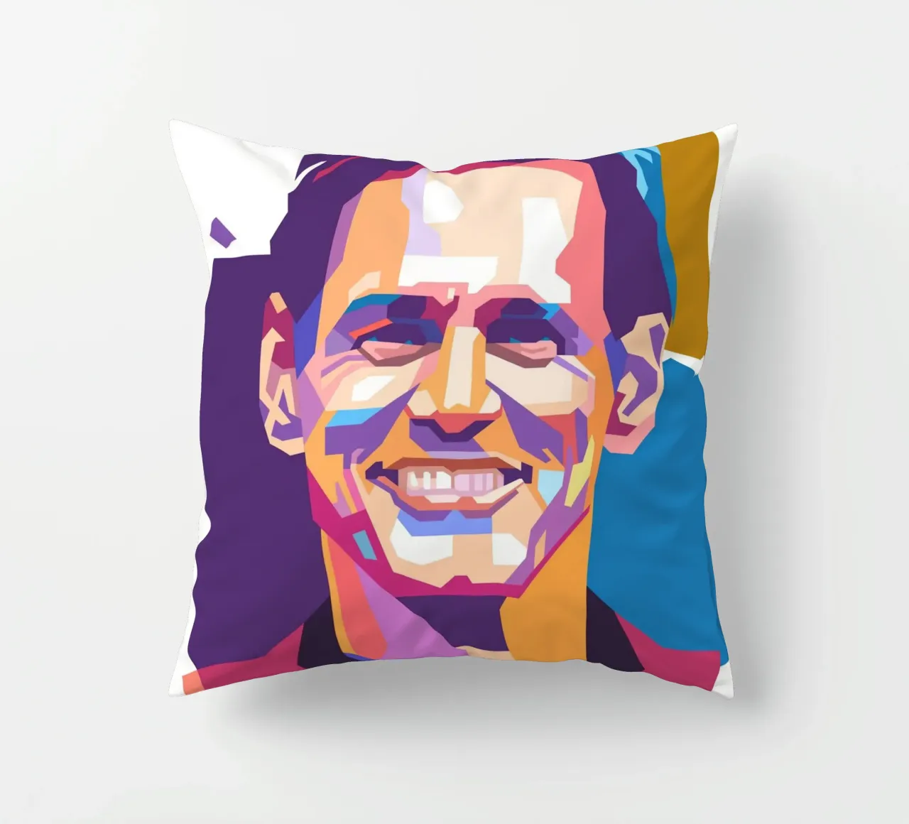 Ritratto pop art di Jim Carrey cuscino da Hantamrata