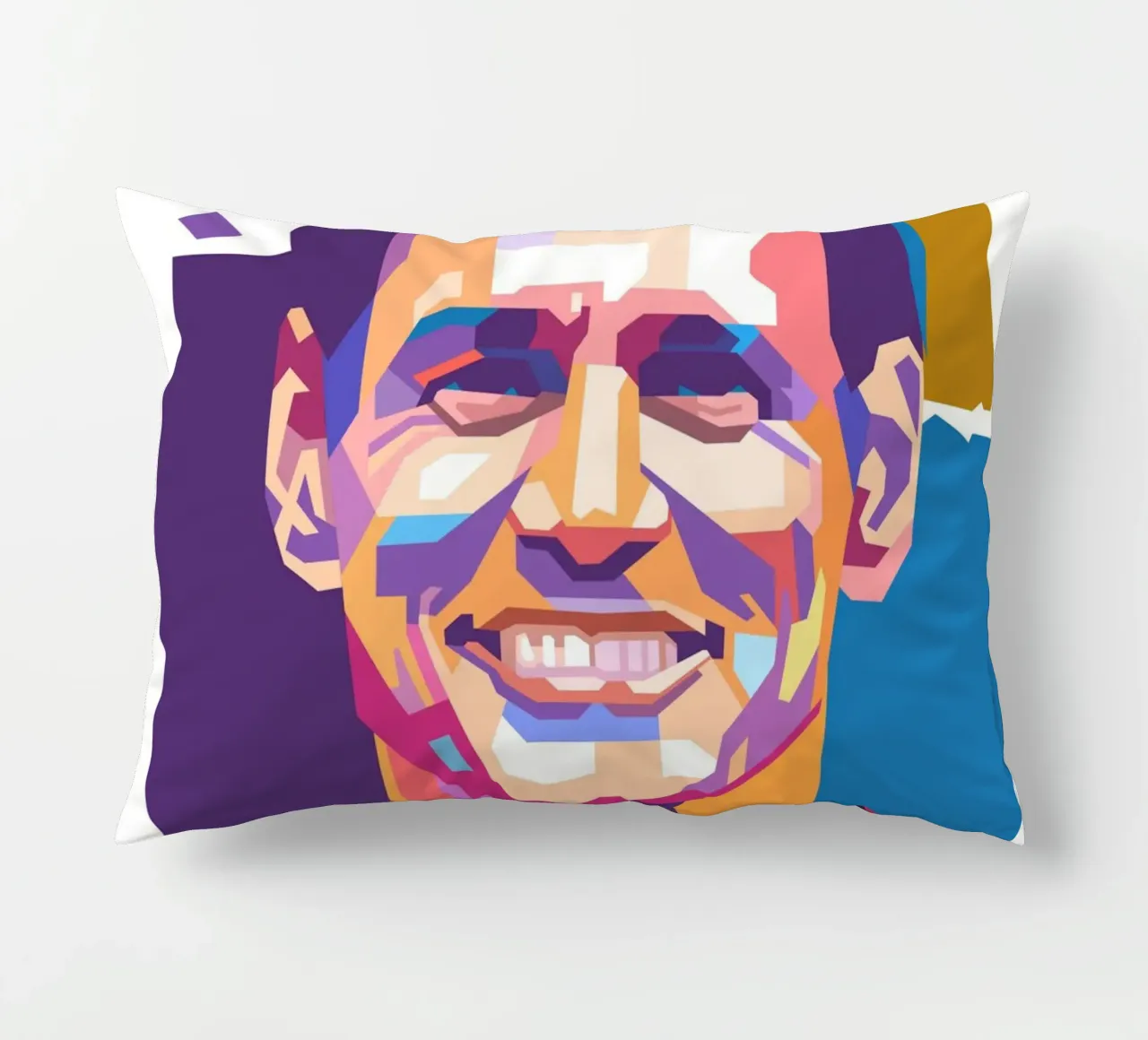 Ritratto pop art di Jim Carrey cuscino da Hantamrata