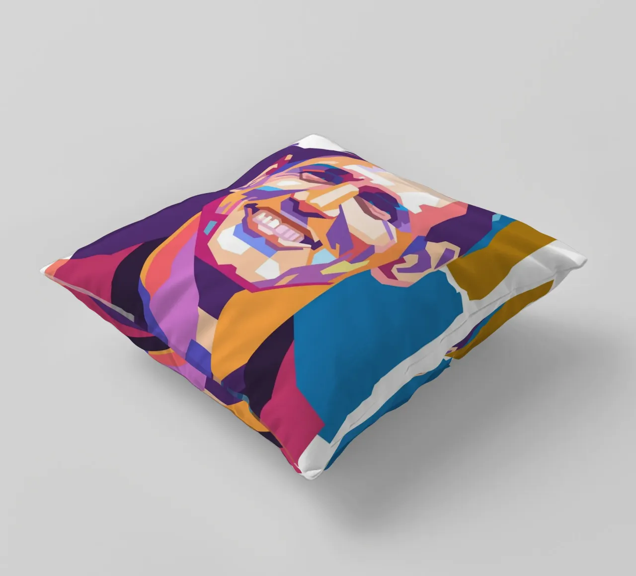 Ritratto pop art di Jim Carrey cuscino da Hantamrata