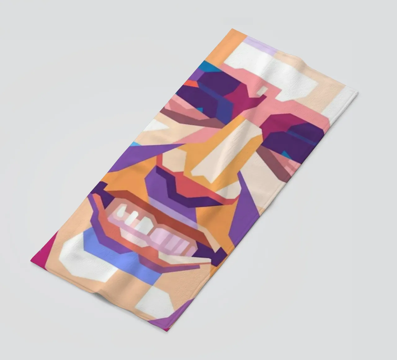 Ritratto pop art di Jim Carrey telo mare da Hantamrata