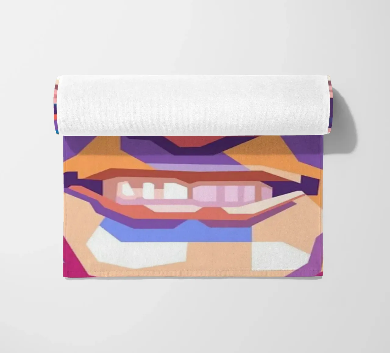 Ritratto pop art di Jim Carrey telo mare da Hantamrata