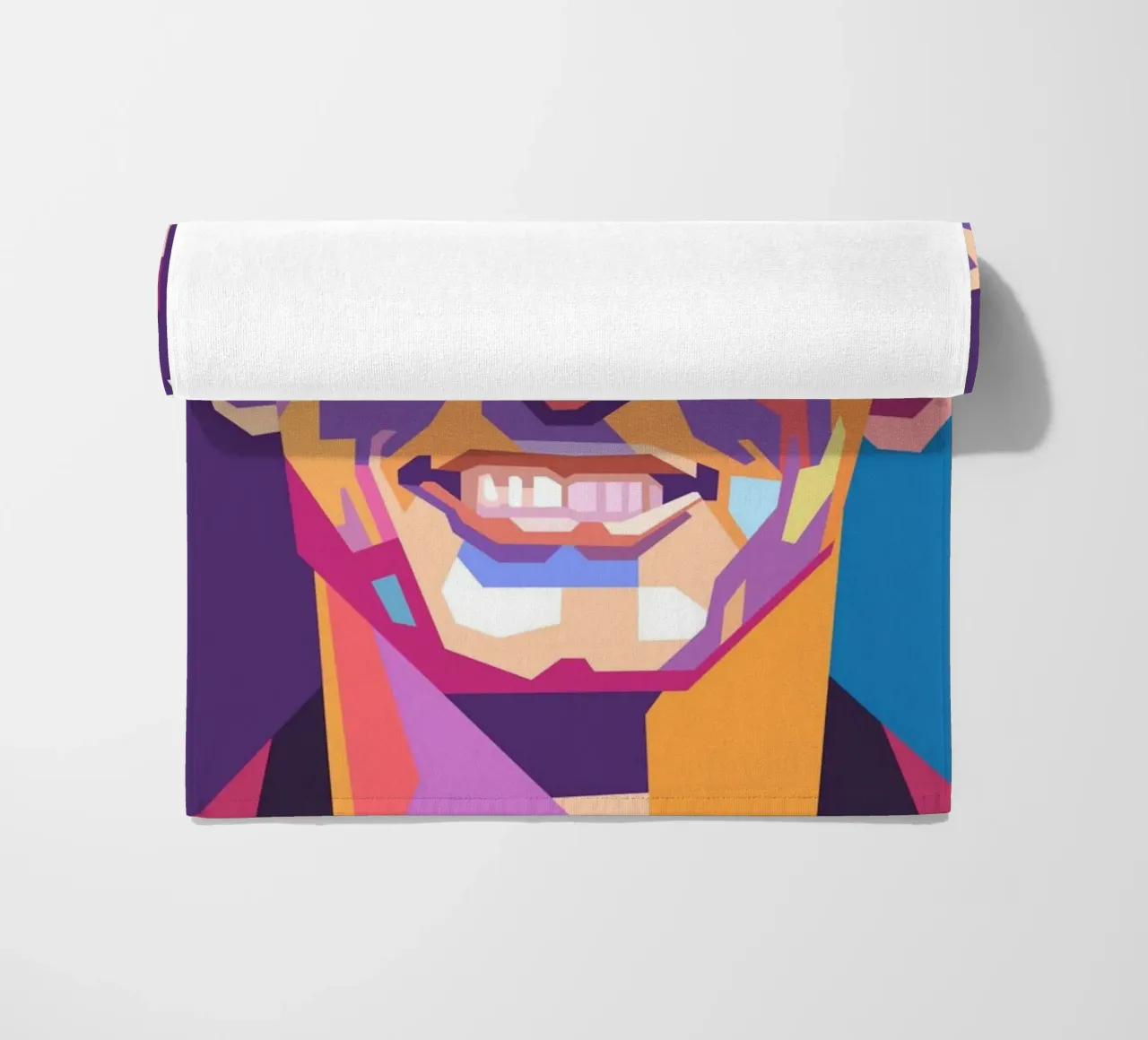 Ritratto pop art di Jim Carrey telo mare da Hantamrata