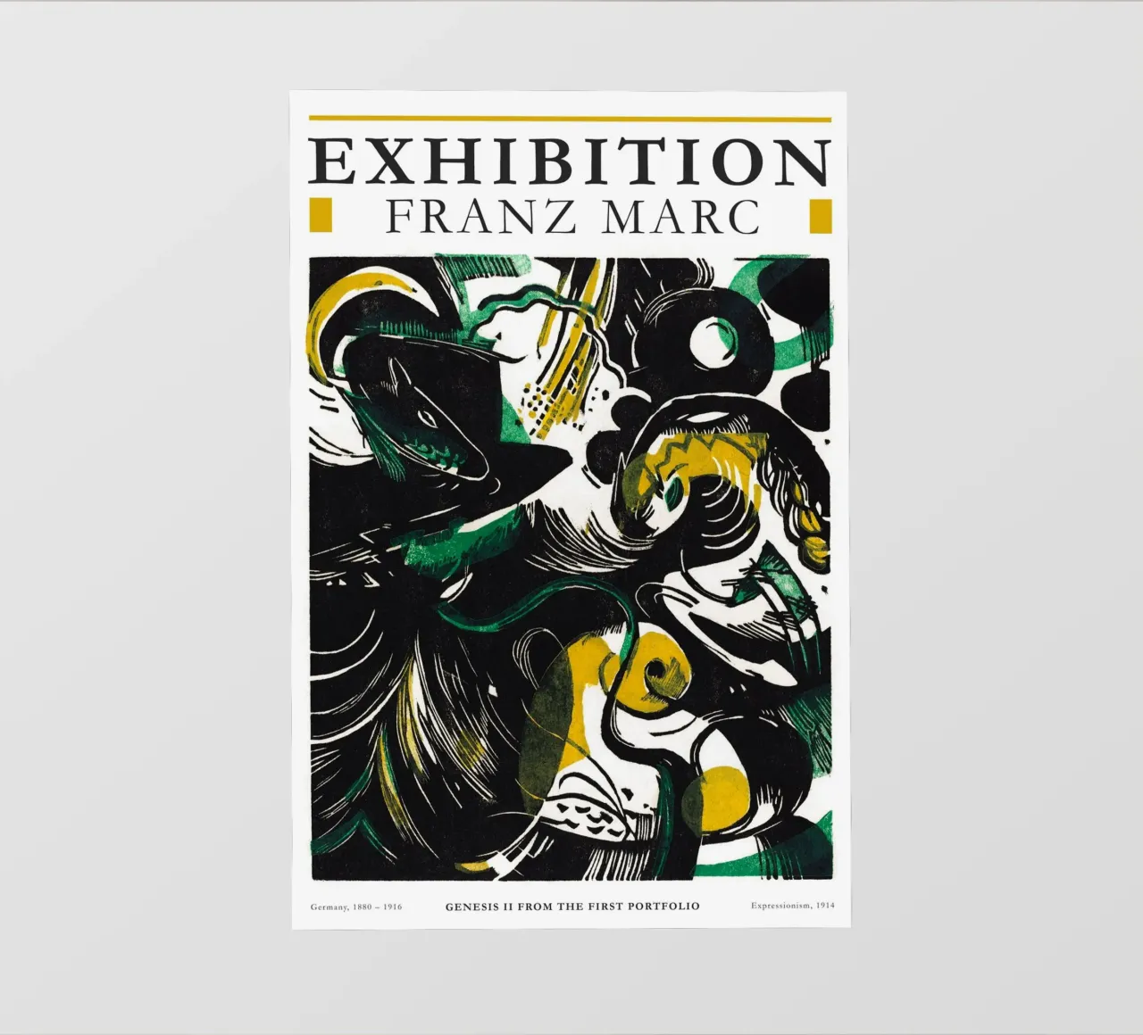 Franz Marc - Genesi II telo in pvc da Old Masters