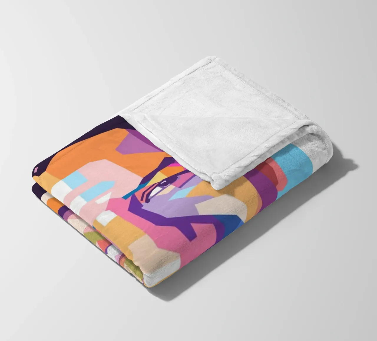 Ritratto pop art di Danzel Washington coperta in pile da Hantamrata