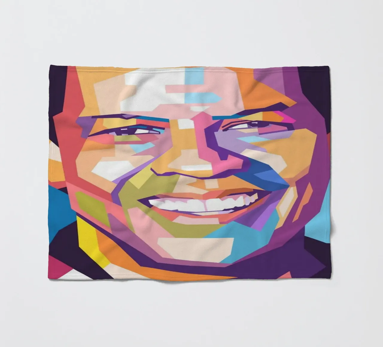 Ritratto pop art di Danzel Washington coperta in pile da Hantamrata