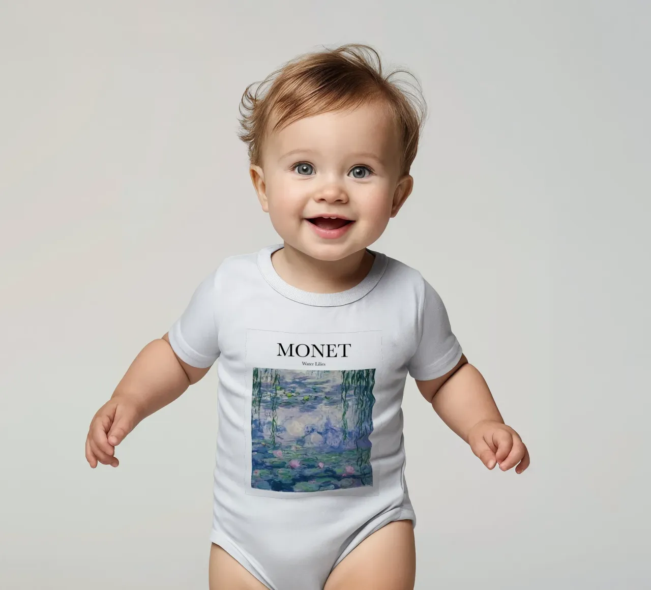 Ninfee - Monet body neonato maniche corte da Perdana shop