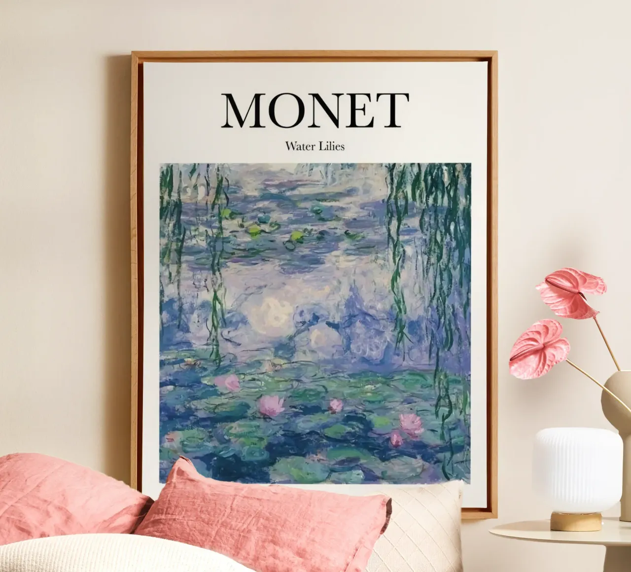Ninfee - Monet tela con Cornice a cassetta da Perdana shop
