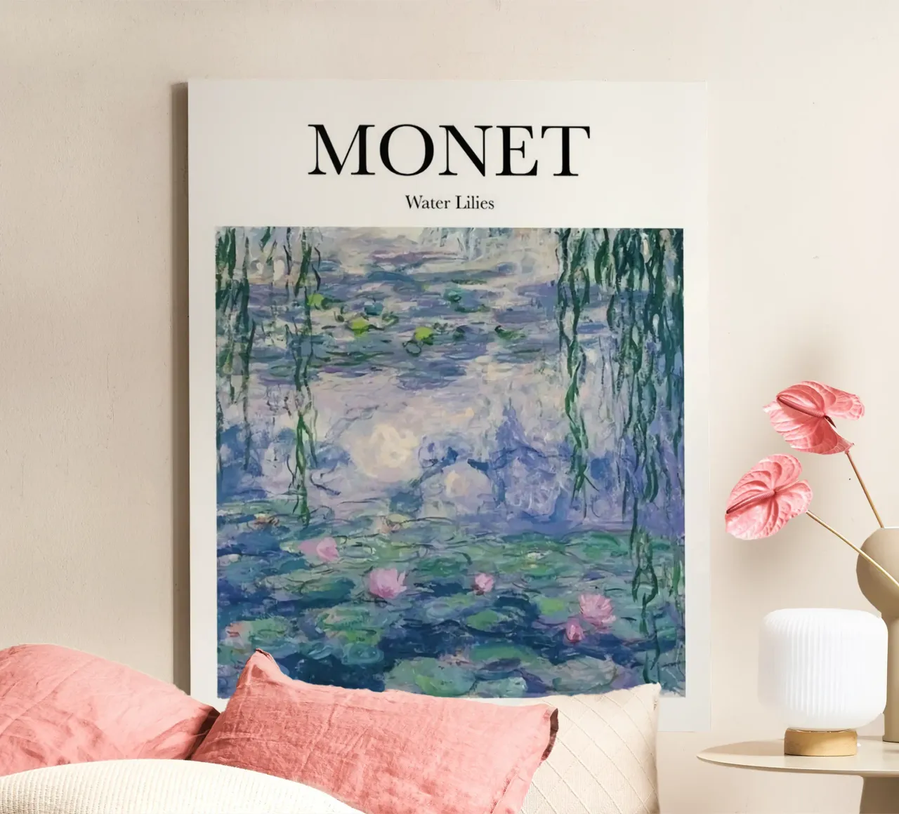 Ninfee - Monet tela con Cornice a cassetta da Perdana shop