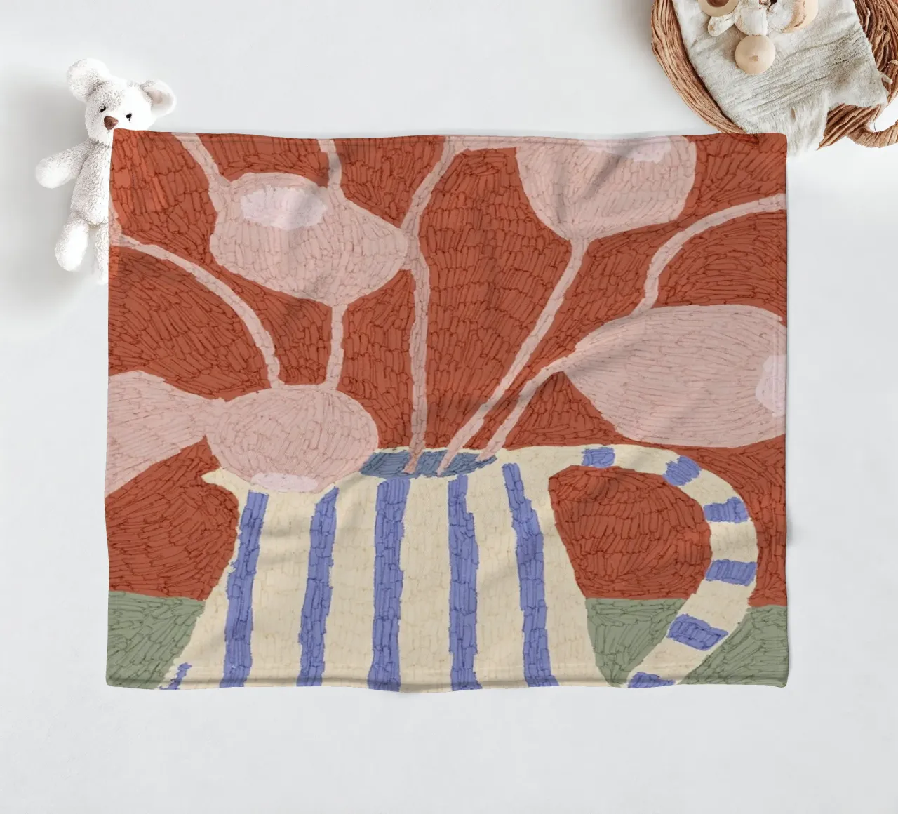 Calm Strokes No 11 coperta in pile da treechild