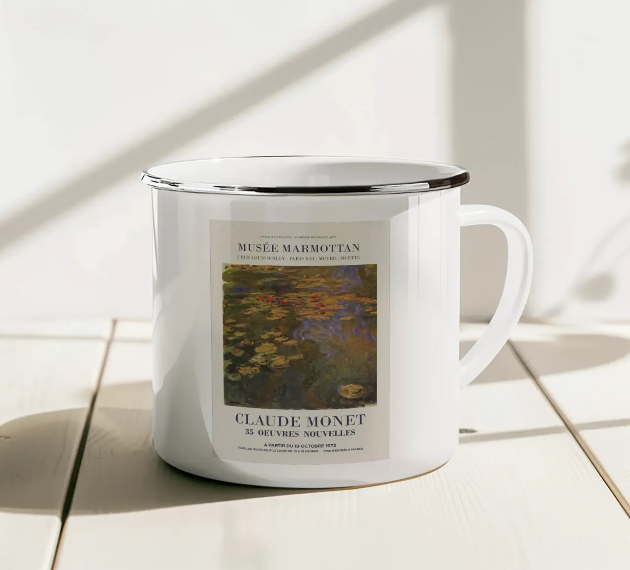 Claude Monet tazza in smalto da Perdana shop