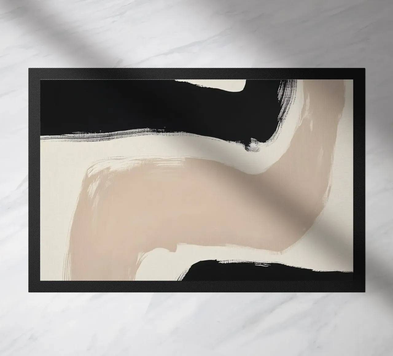 Abstract Art with Bold Brush Strokes doormat by Melloi Art Print