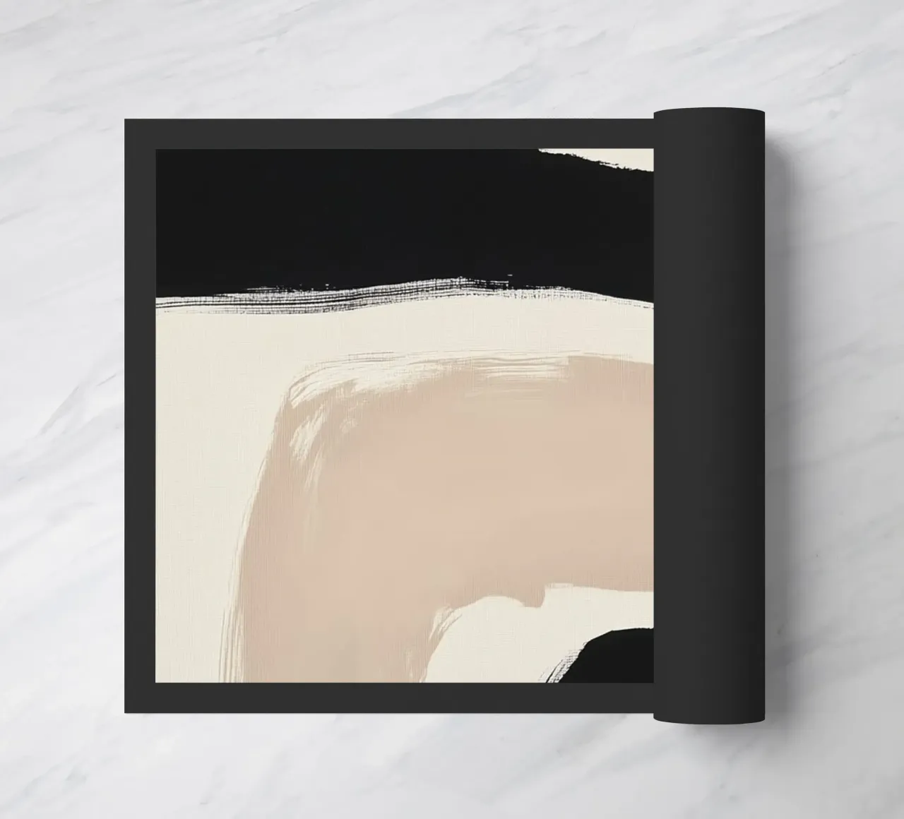 Abstract Art with Bold Brush Strokes doormat by Melloi Art Print