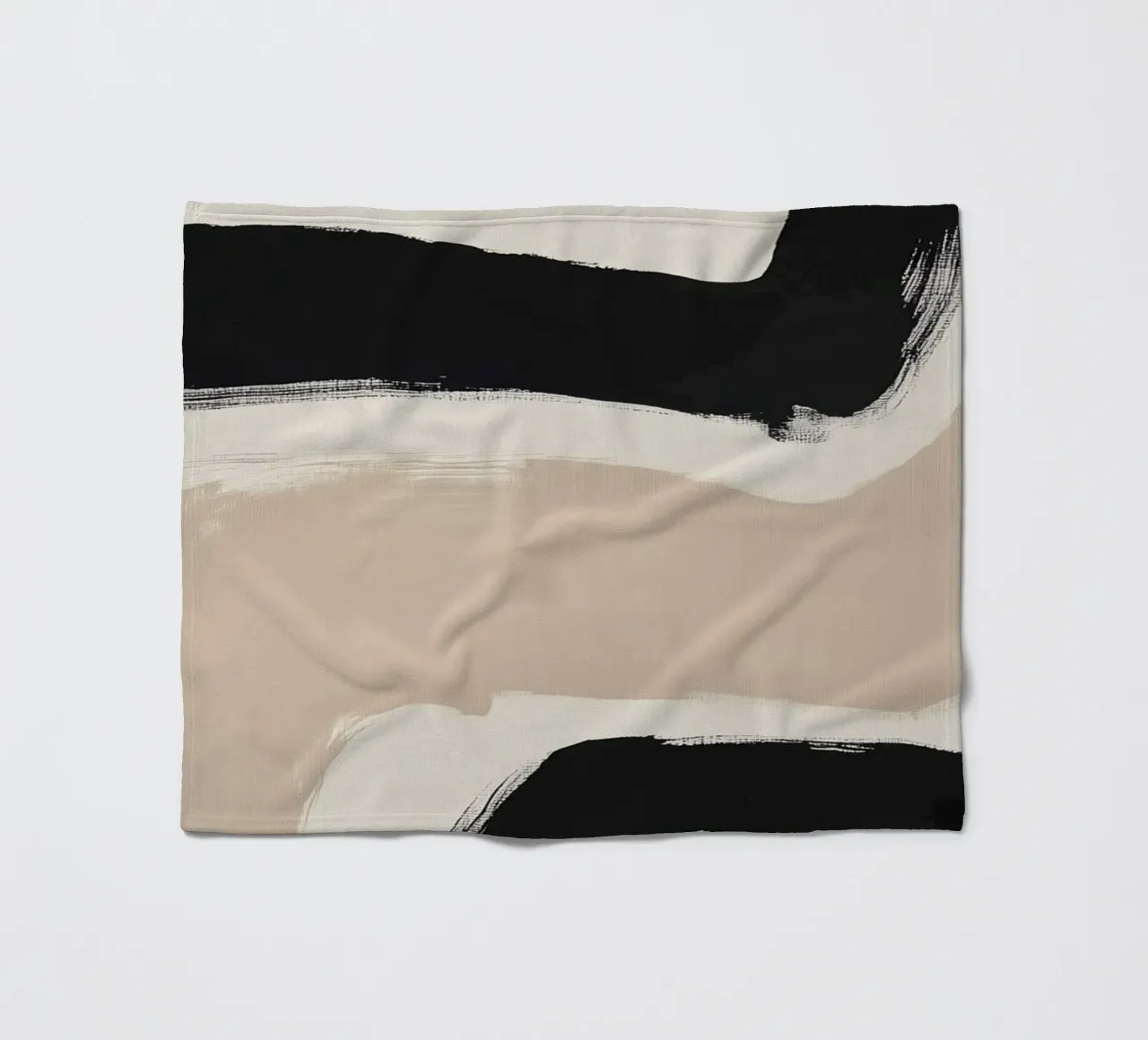 Abstrakte Kunst mit kräftigen Pinselstrichen Fleecedecke von Melloi Art Print