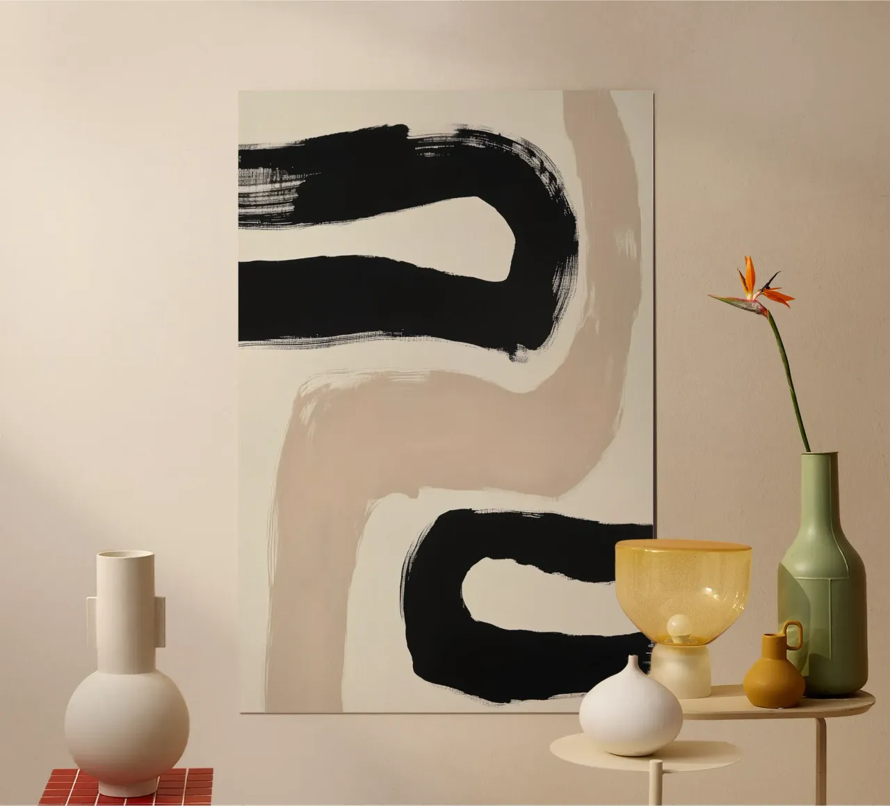 Art abstrait avec des coups de pinceau audacieux hahnemühle de Melloi Art Print