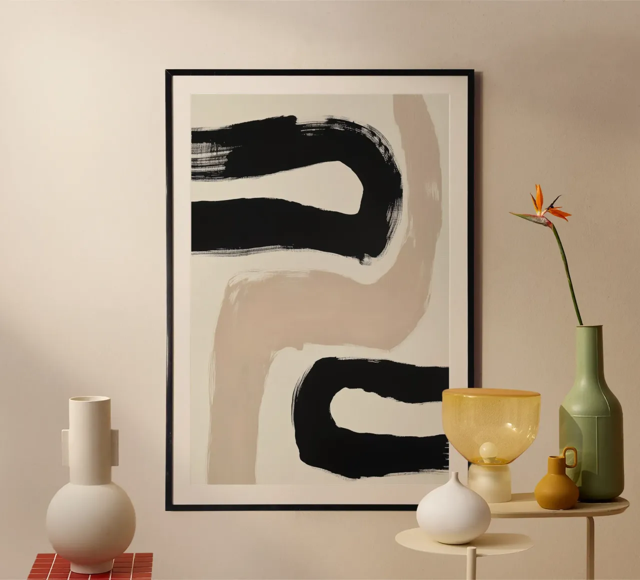 Art abstrait avec des coups de pinceau audacieux hahnemühle de Melloi Art Print