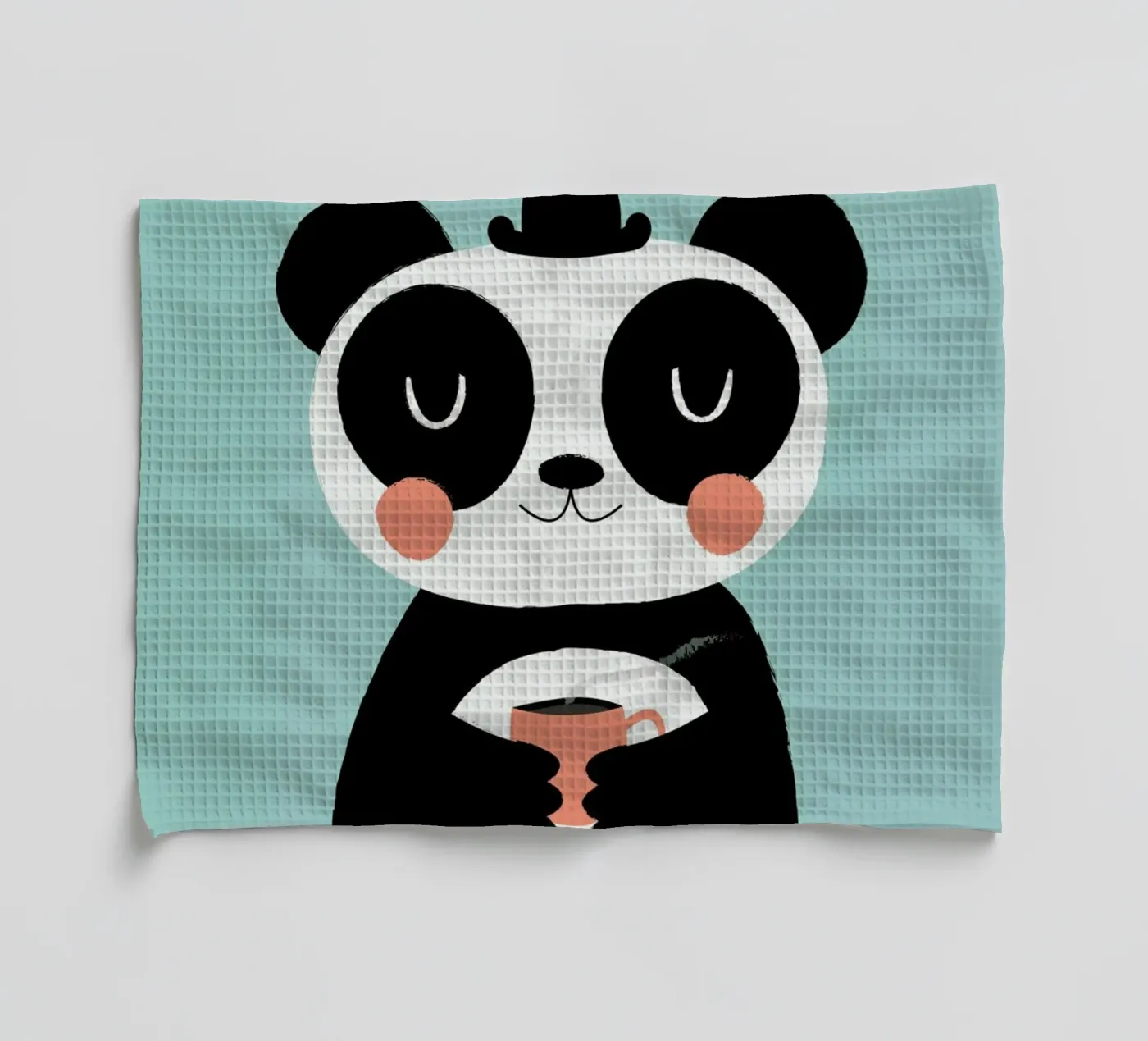 Panda Loves Coffee torchon de Karin Bijlsma