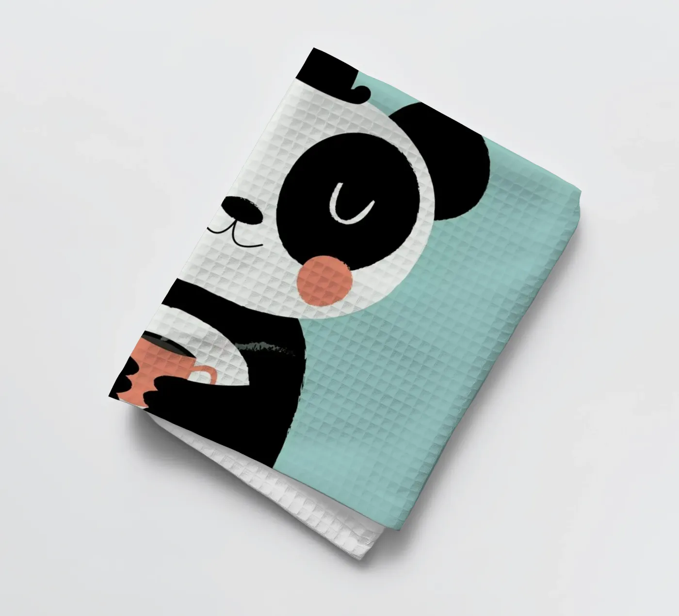 Panda Loves Coffee torchon de Karin Bijlsma