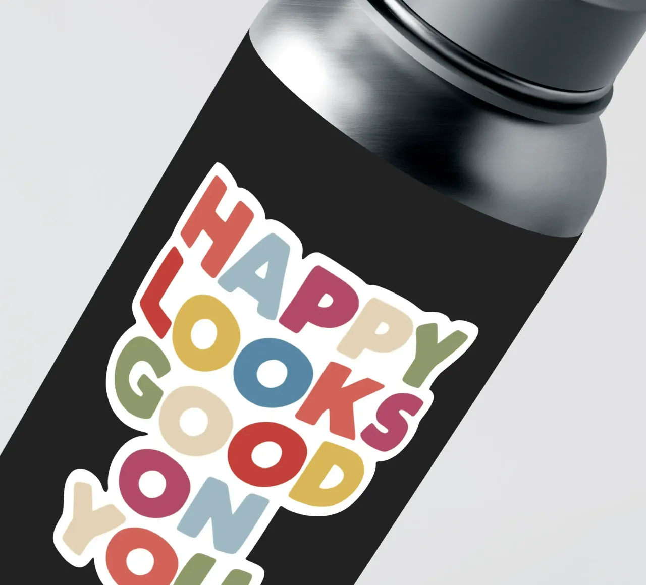 Happy Looks Good on You Vibrant Colourful Cheerful Lettering sticker by THE MOTIVATED TYPE