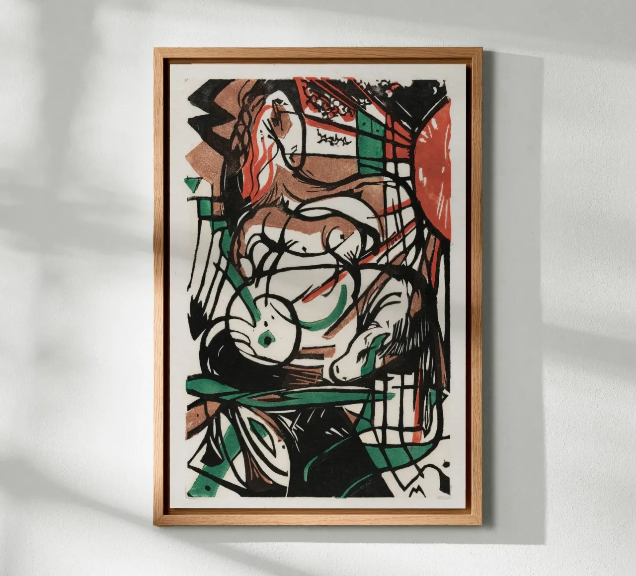 Franz Marc - La nascita dei cavalli tela con Cornice a cassetta da Old Masters