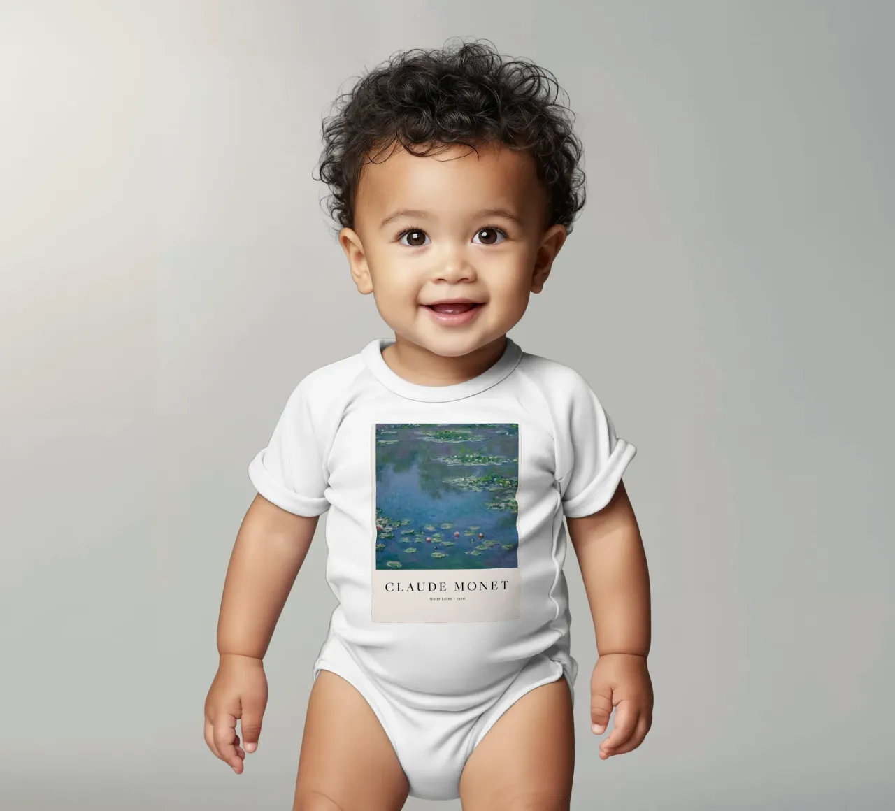 Claude Monet - Ninfee body neonato maniche corte da Perdana shop
