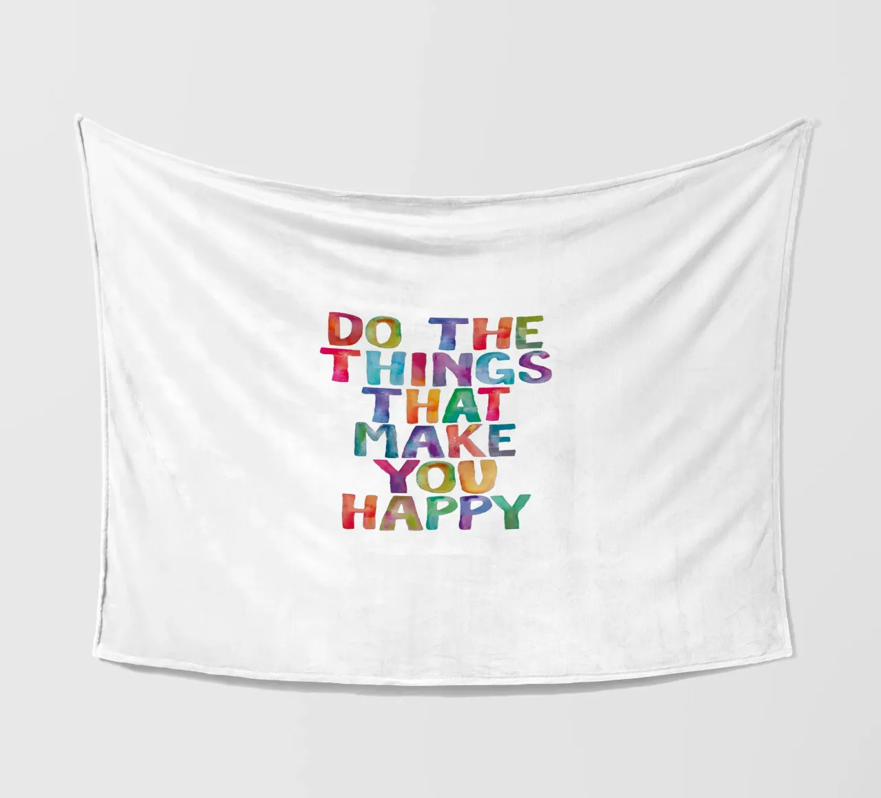 Fai le cose che ti rendono felice Tipo acquerello arcobaleno coperta in pile da THE MOTIVATED TYPE