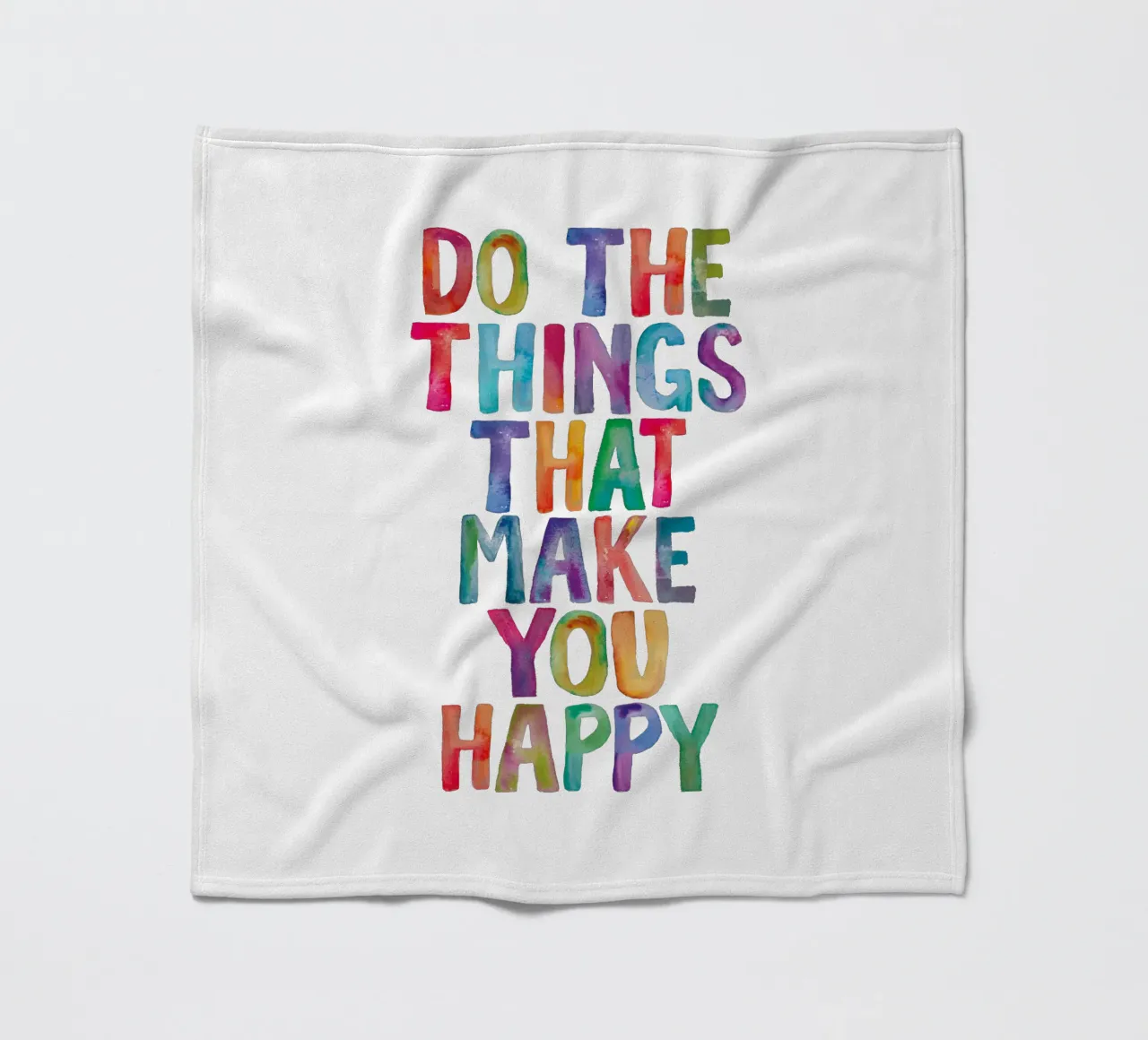 Fai le cose che ti rendono felice Tipo acquerello arcobaleno coperta in pile da THE MOTIVATED TYPE