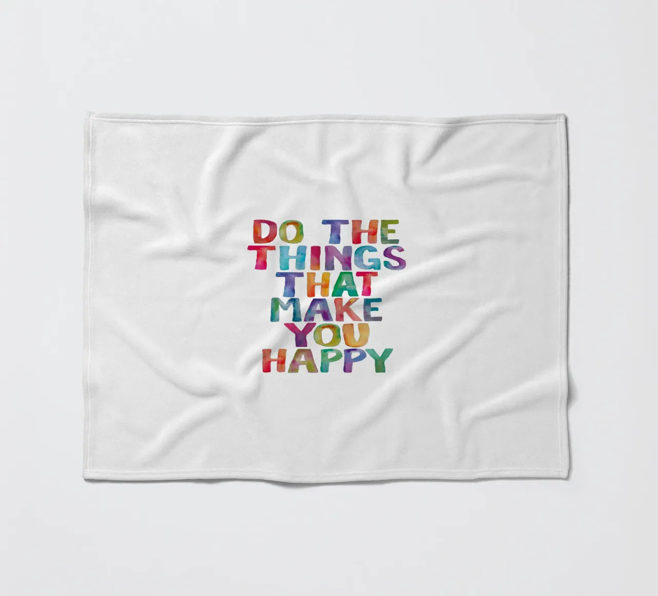 Fai le cose che ti rendono felice Tipo acquerello arcobaleno coperta in pile da THE MOTIVATED TYPE