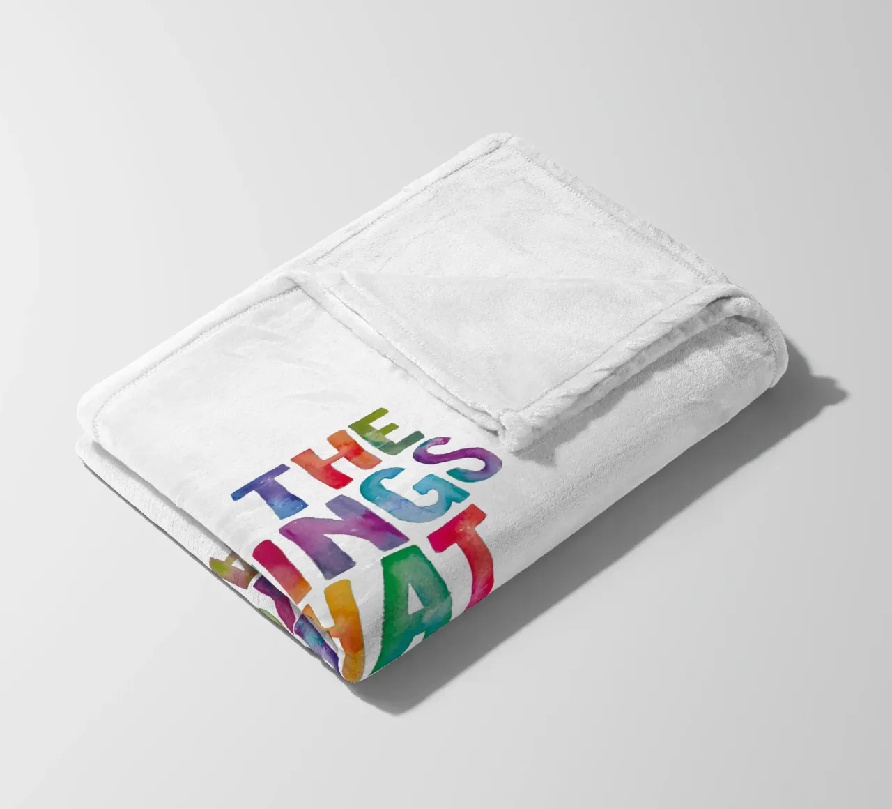 Fai le cose che ti rendono felice Tipo acquerello arcobaleno coperta in pile da THE MOTIVATED TYPE