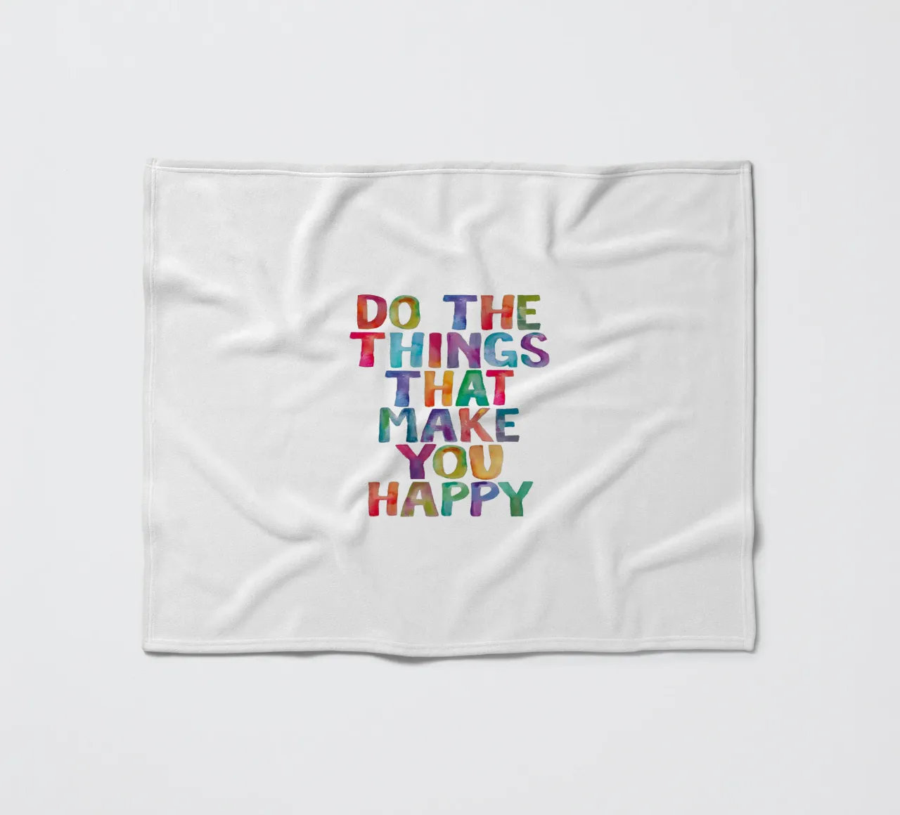 Fai le cose che ti rendono felice Tipo acquerello arcobaleno coperta in pile da THE MOTIVATED TYPE