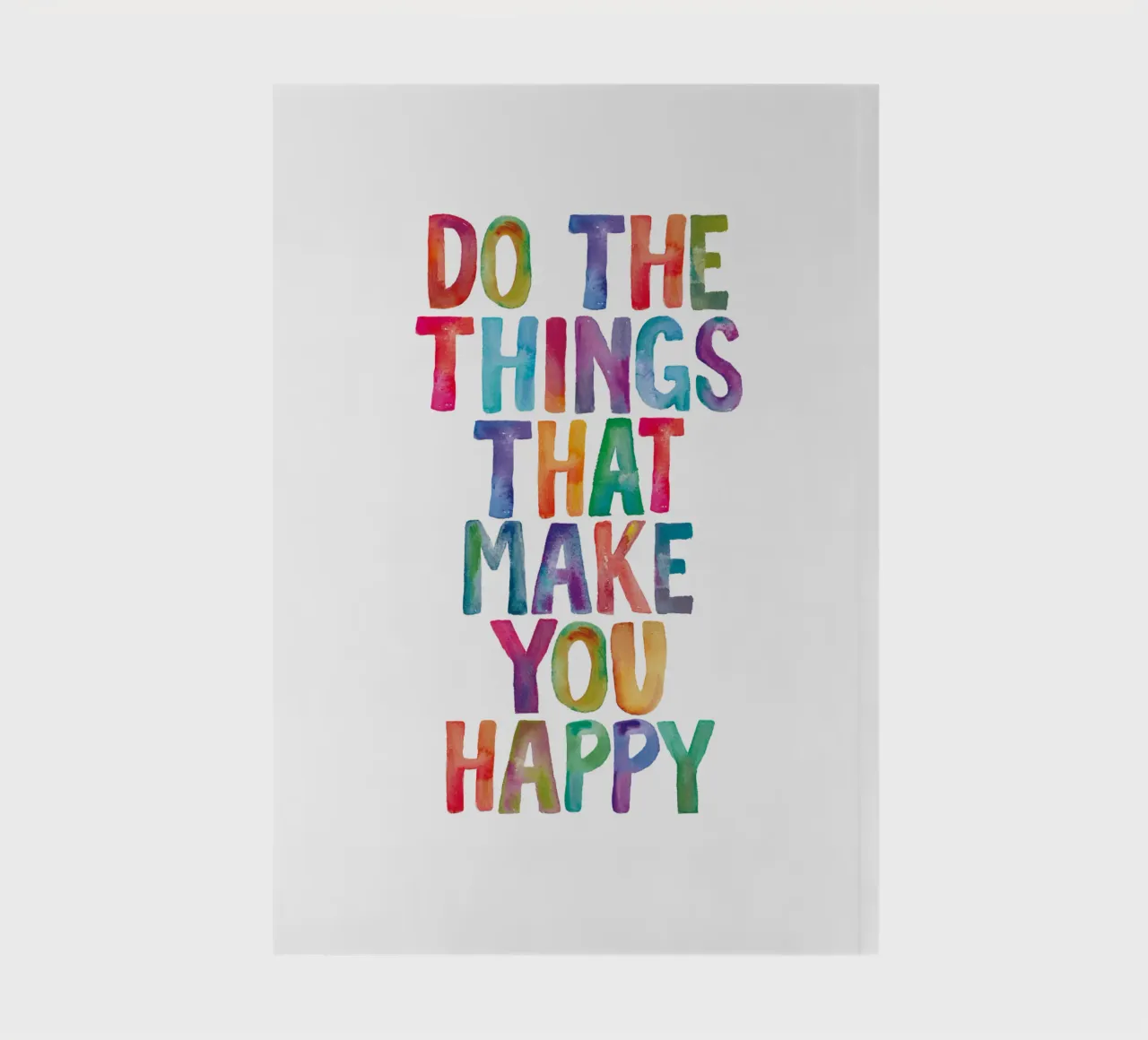 Fai le cose che ti rendono felice Tipo acquerello arcobaleno diario da THE MOTIVATED TYPE
