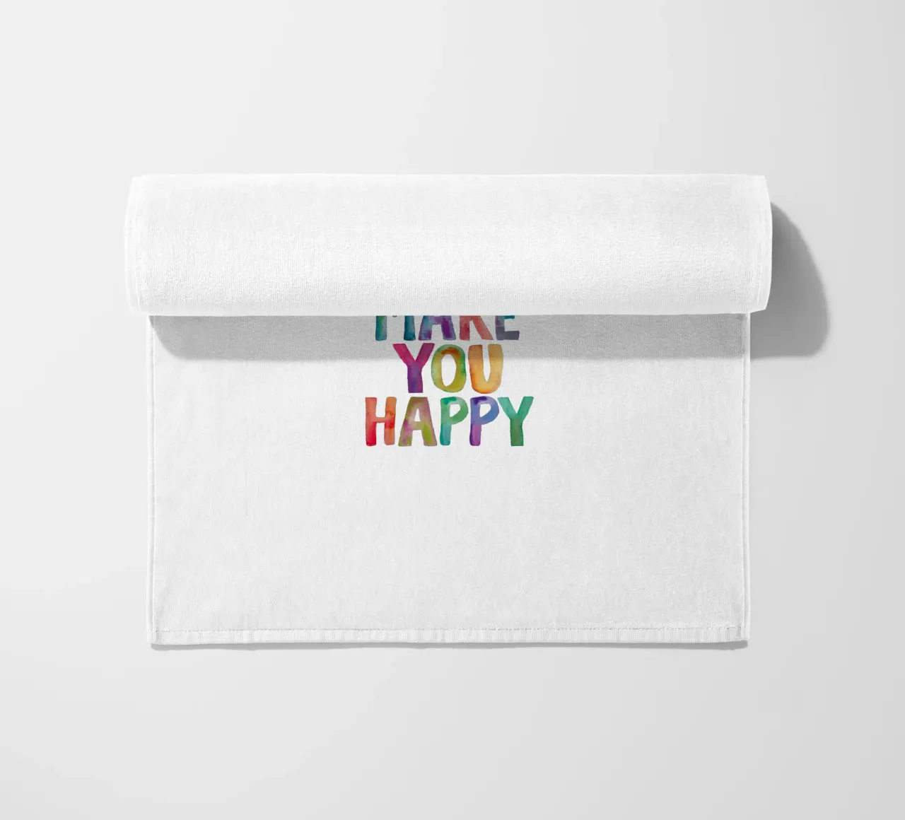Fai le cose che ti rendono felice Tipo acquerello arcobaleno telo mare da THE MOTIVATED TYPE
