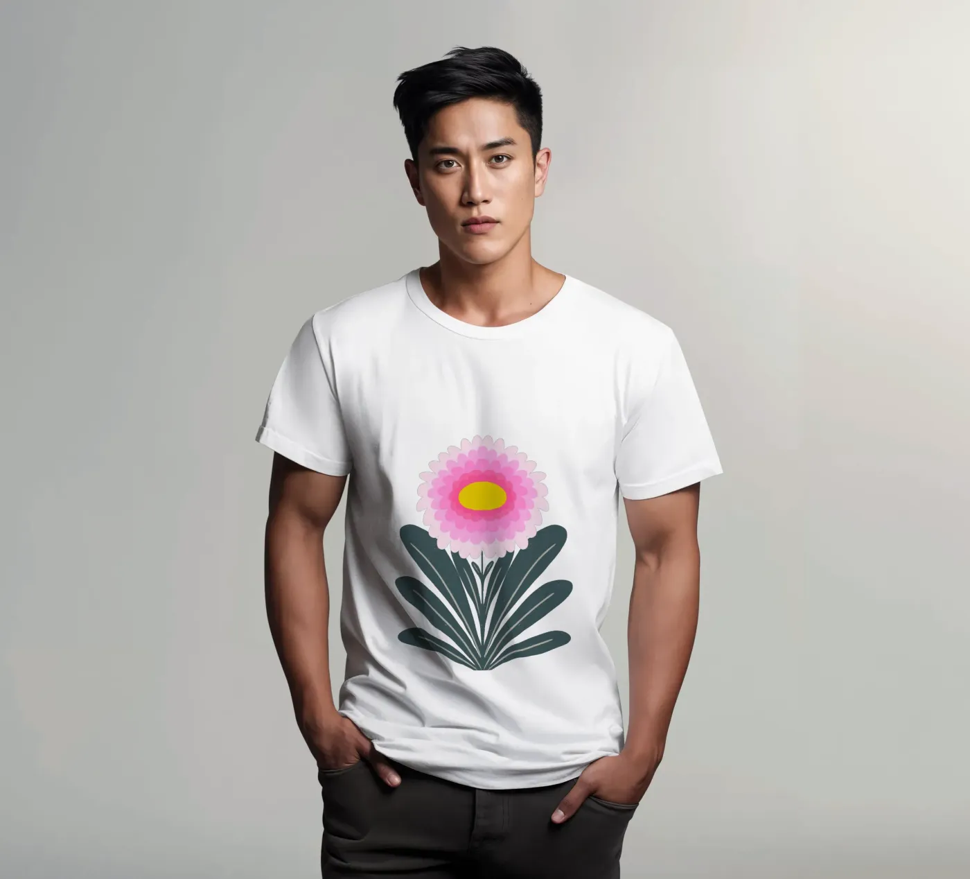 Crisantemo - rosa e menta t-shirt da Wackapacka