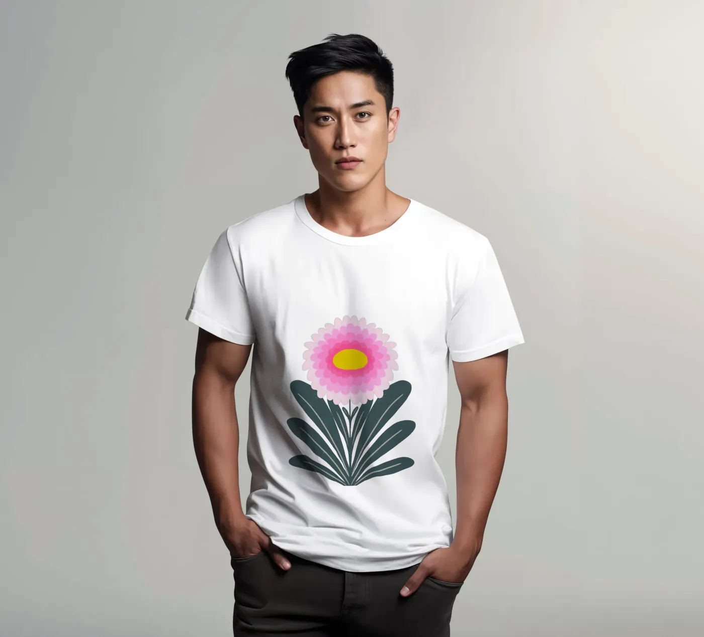Crisantemo - rosa e menta t-shirt da Wackapacka