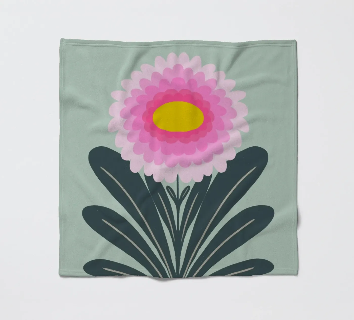 Crisantemo - rosa e menta coperta in pile da Wackapacka