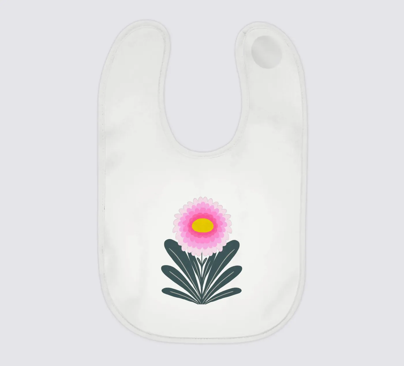 Crisantemo - rosa e menta bavaglino da Wackapacka