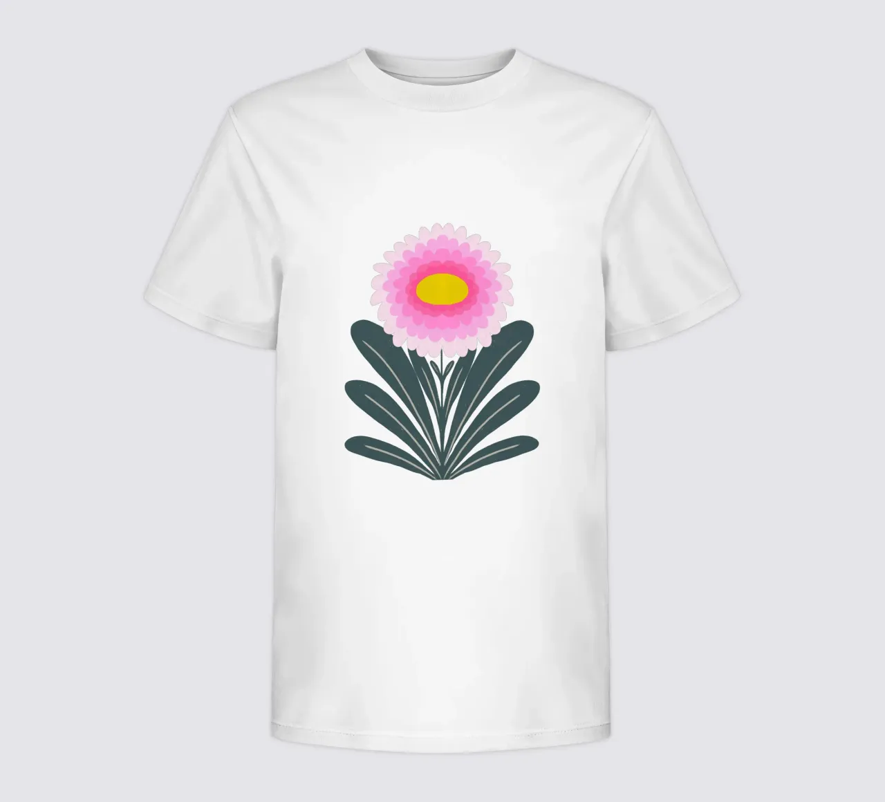 Crisantemo - rosa e menta t-shirt bambini da Wackapacka