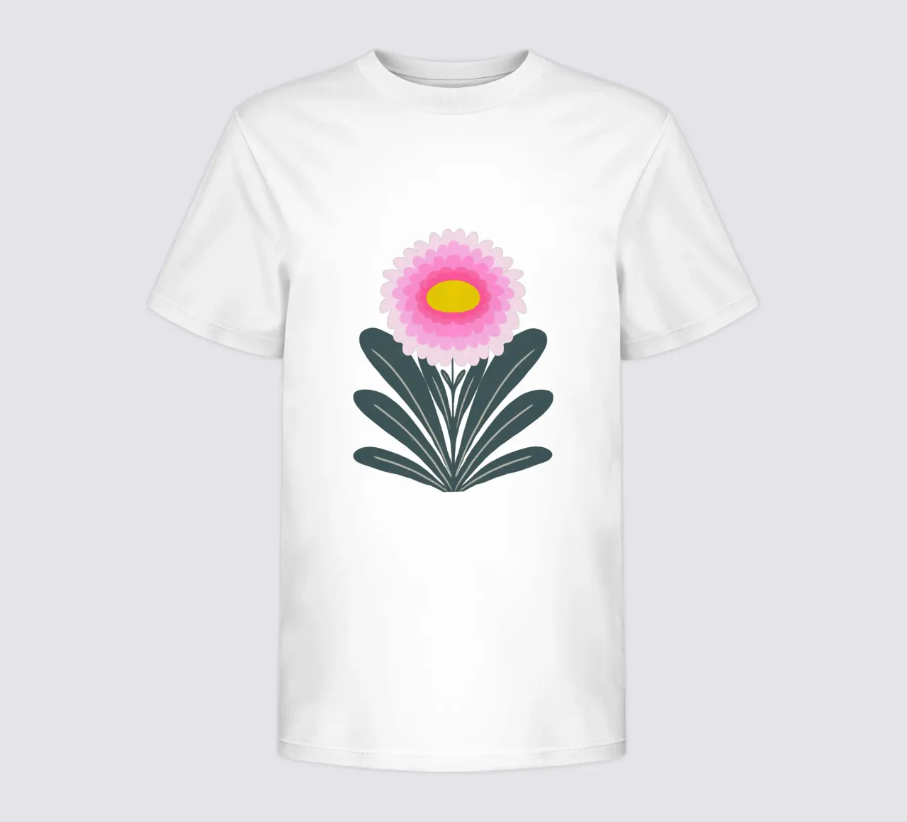Crisantemo - rosa e menta t-shirt bambini da Wackapacka