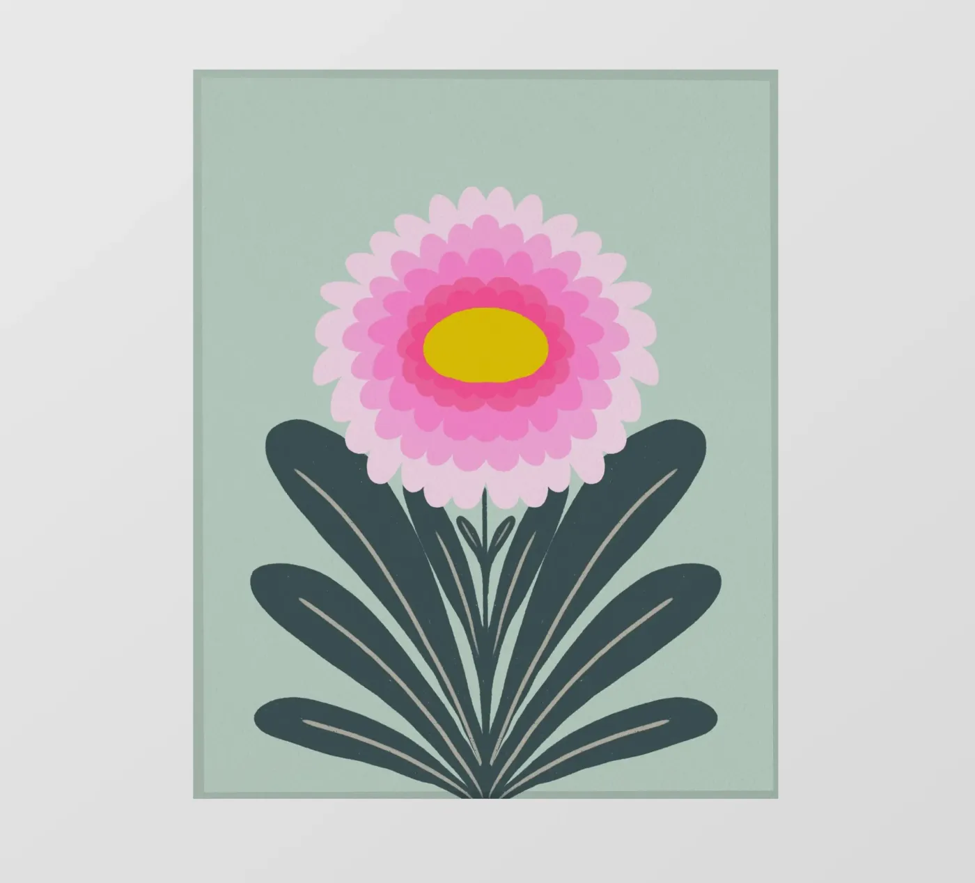 Crisantemo - rosa e menta telo in pvc da Wackapacka