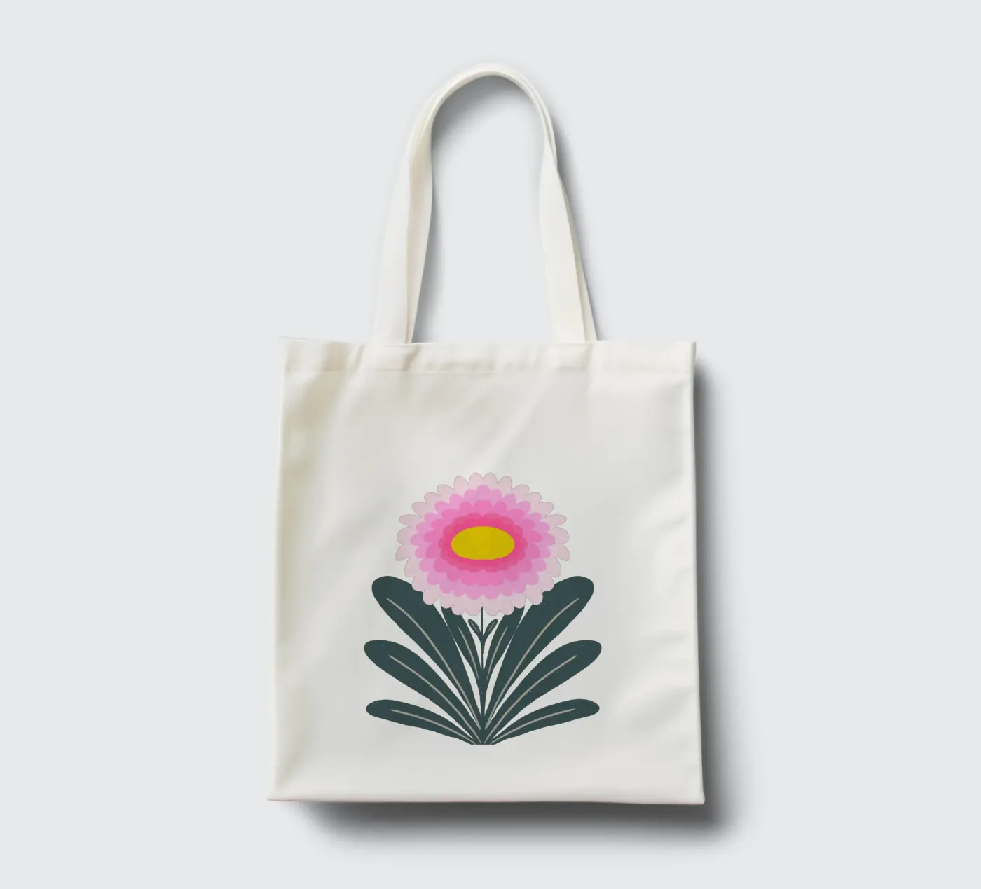 Crisantemo - rosa e menta borsa in juta da Wackapacka