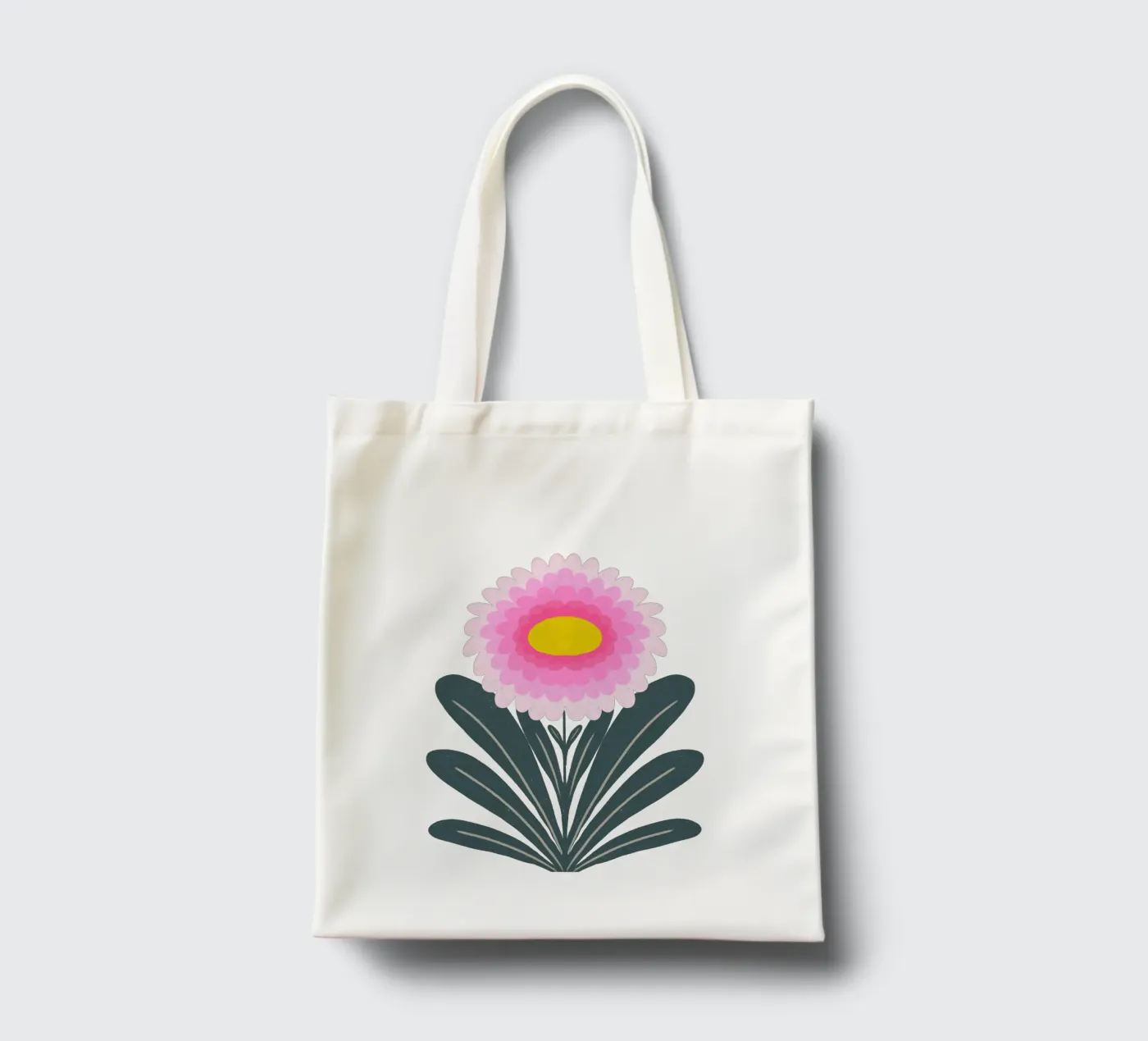 Crisantemo - rosa e menta borsa in juta da Wackapacka