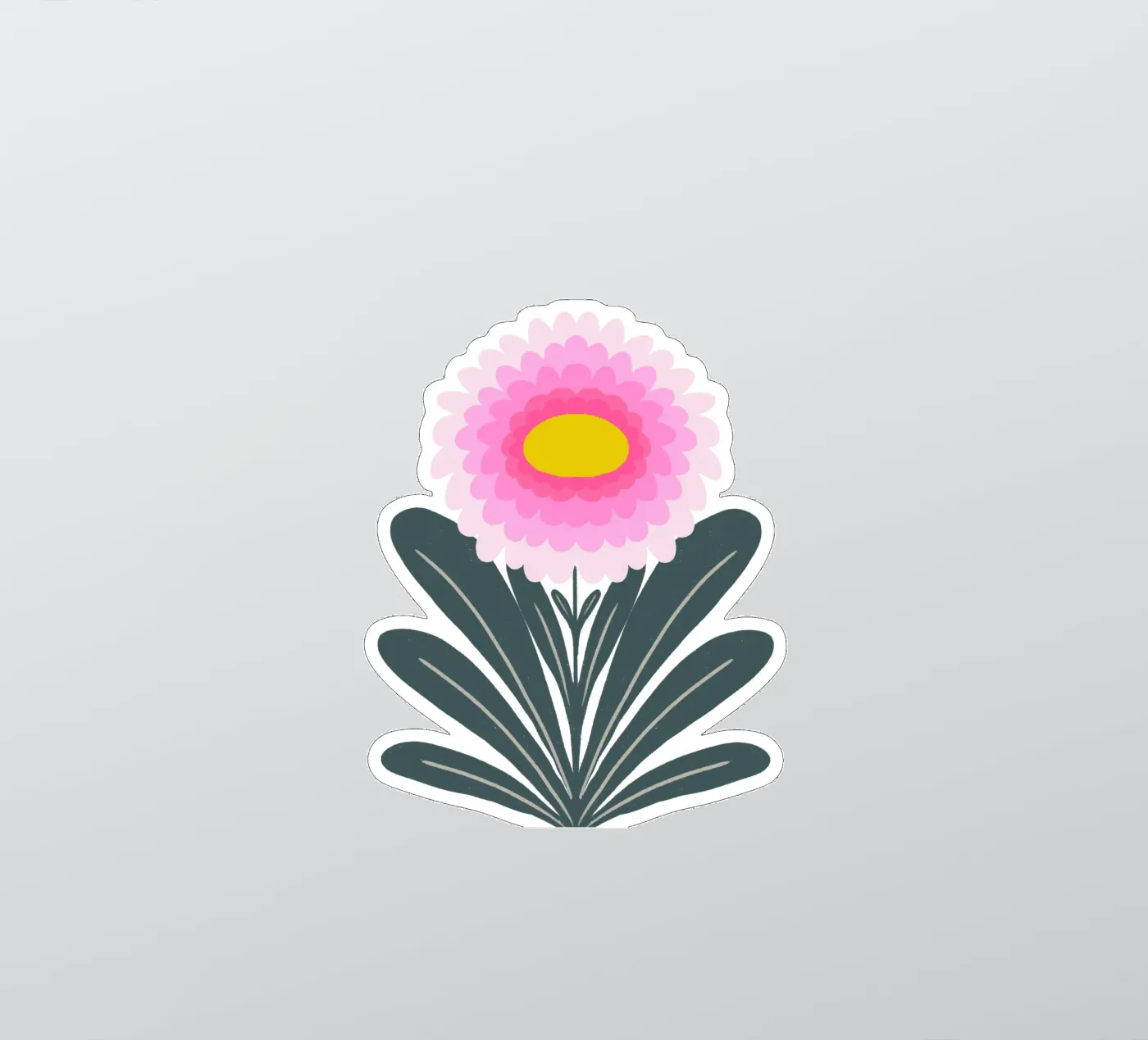 Crisantemo - rosa e menta adesivo da Wackapacka